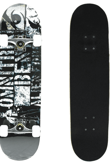 Senmi 7 Plies Maple Double Kick Concave Deck Cool alphabet Grip Tape Skateboard for Primary Intermediate + Free Skateboard Bag