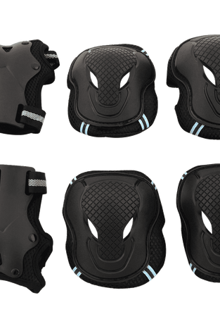 Tera Skateboard Roller Blading Elbow Knee Wrist Protective Safety Gear Pad Guard 6pcs Set Size S M L 2 Color