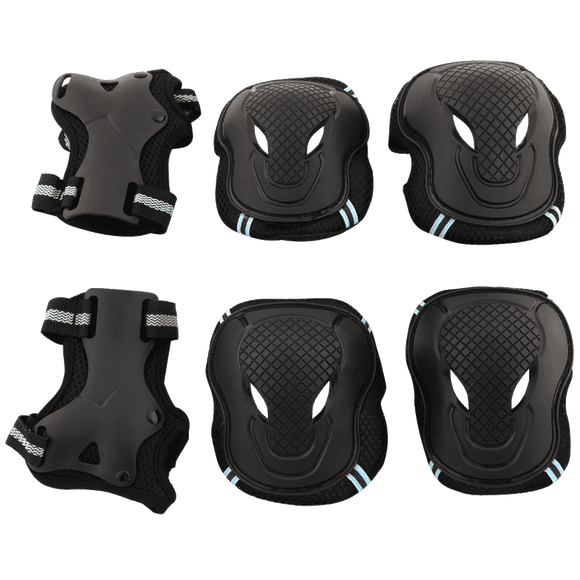 Tera Skateboard Roller Blading Elbow Knee Wrist Protective Safety Gear Pad Guard 6pcs Set Size S M L 2 Color